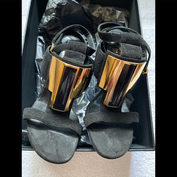 Saint Laurent Janic Heels, Suede, Black, 35 - Picture 1 of 10